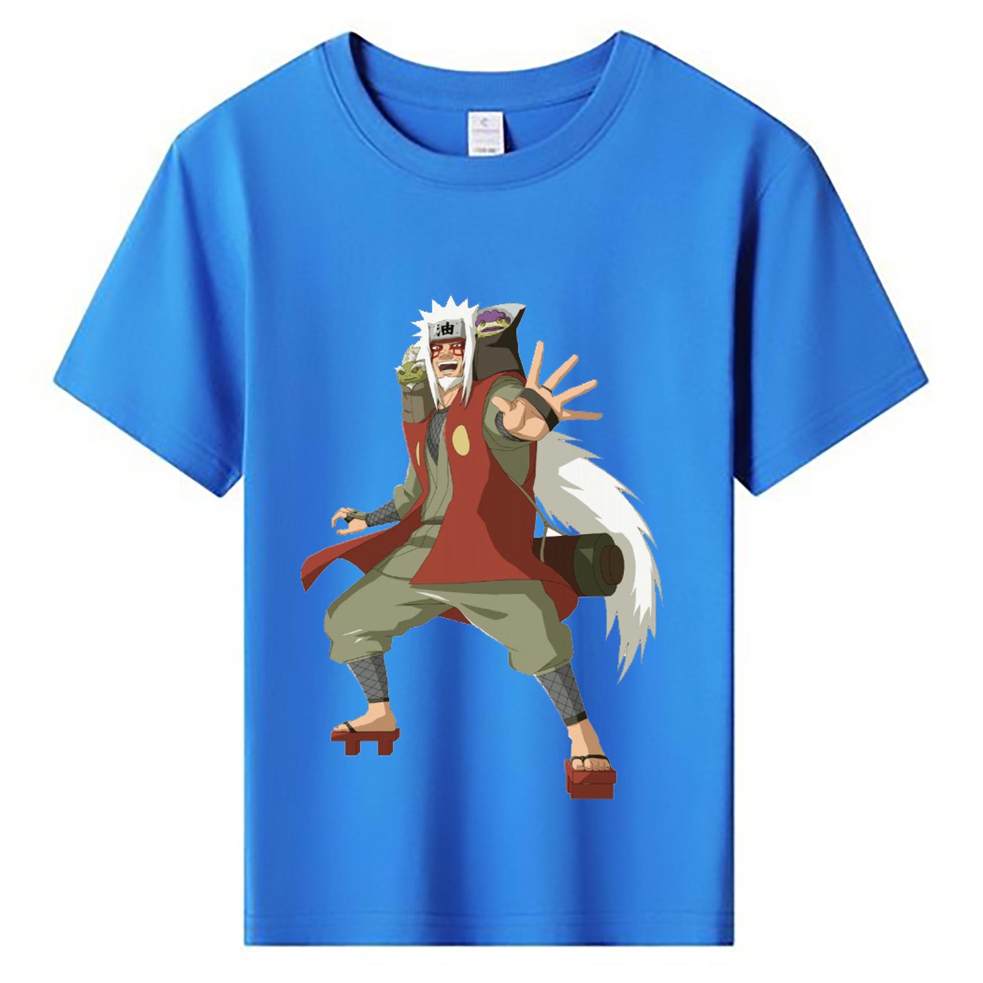 （画像用） NARUTO -ナルト- 自来也（じらいや） Jiraiya 綿100％キッズTシャツ（フロントプリント）